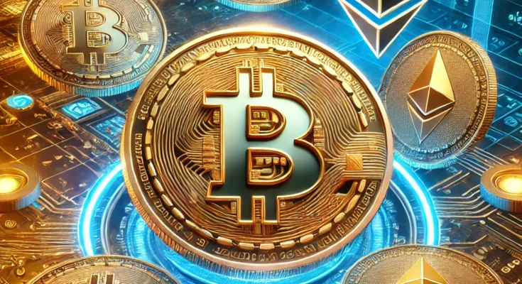 Biitland.com crypto logo representing a cryptocurrency website, showcasing a sleek and contemporary design