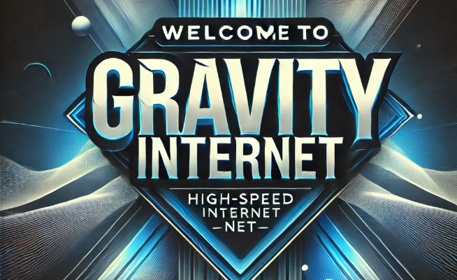 Welcome Post GravityInternet.net logo with the phrase "Welcome Post GravityInternet.net," showcasing a contemporary aesthetic